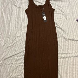 Brown MIDI dress